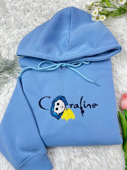Discover Halloween Coor.aline Embroidered Sweatshirt, Doll Hoodie, Horror Movie Shirt, Wizard World Shirt,
