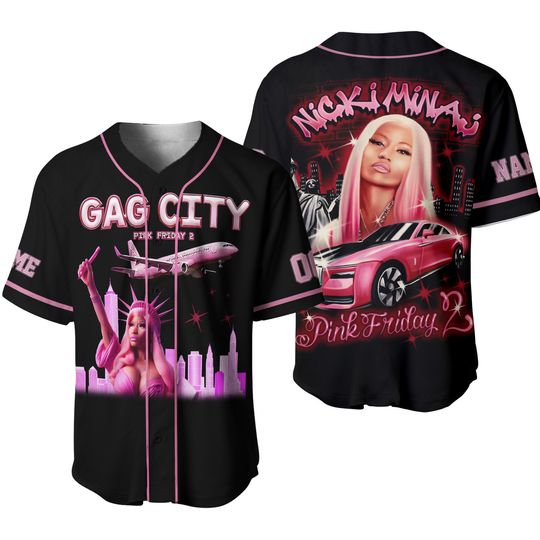 Discover Personalized Nicki Minaj Baseball Jersey, Nicki Minaj Pink Friday 2