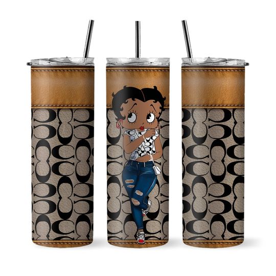 Discover Cartoon 80s Tumbler, Bags Pattern Tumbler, Betty 20oz Skinny Tumbler