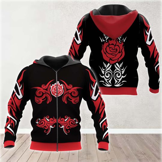 Discover RWBY Ruby Rose Hoodie, 3D Cosplay Zip Hoodie