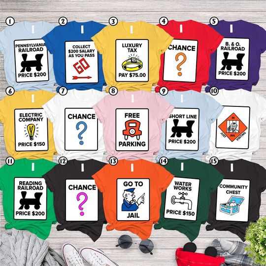 Discover Monopoly Matching Costume Shirt
