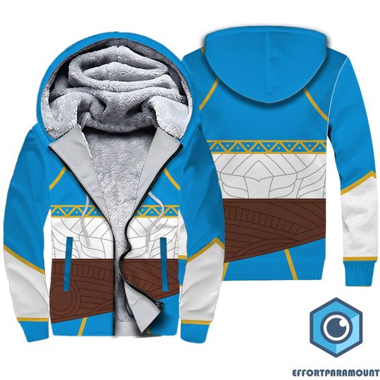 Discover Zelda Tears of the Kingdom Full Over Print 3D Zip Fleece Hoodie, The Legend Of Zelda, Zelda Cosplay Zip Fleece Hoodie