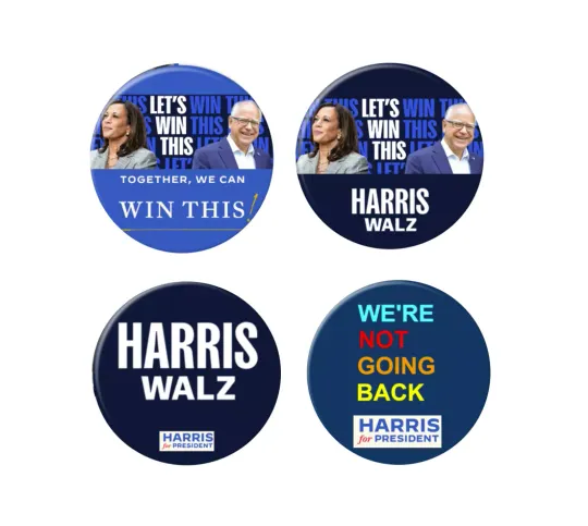 Discover Kamala Harris & Tim Walz 2024 pins Buttons