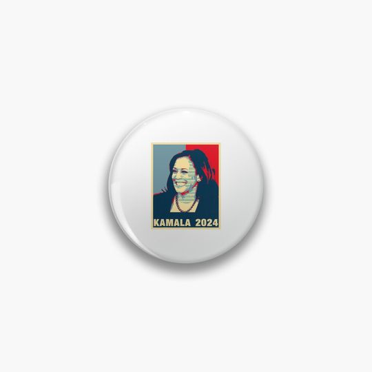 Discover Kamala Harris for President 2024 Madam Vice President Pin Buttons