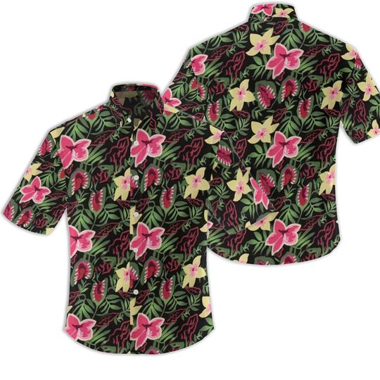 Discover Chunk Truffle Shuffle Hawaiian Shirt Goonies Movie Costume Floral 80s Flowers