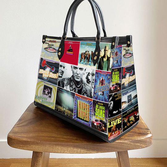 Discover Scooter German Band Leather Handbag, Gifts for Fan
