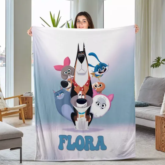 Discover The Secret Life Of Pets Plush Fleece Blanket - Custom Design