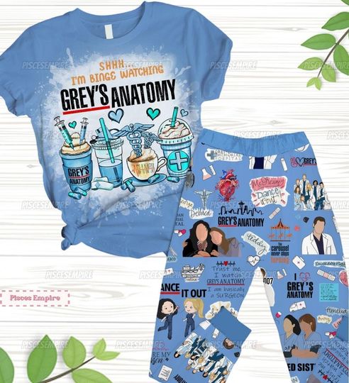 Discover Grey's Anatomy Pajamas Set - Meredith Theme Sleepwear