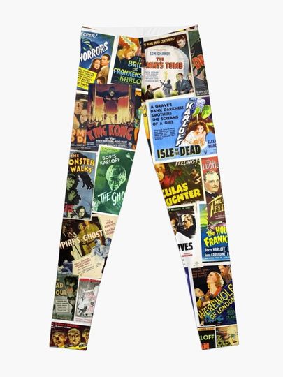 Discover Vintage Horror Leggings, Horror Leggings, Vintage Leggings