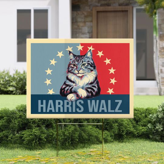 Discover Kamala Harris Cat Lady Yard Sign for 2024