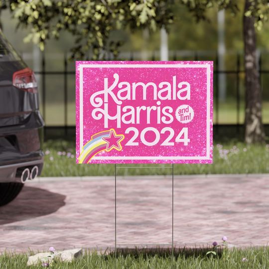 Discover Kamala Harris (and Tim!) - Yard Sign - Harris 2024- Both Side Yard Sign