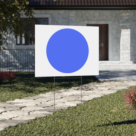 Discover Blue Dot Yard Sign, Readable From Both Sides, Yard Signs For 2024 Election