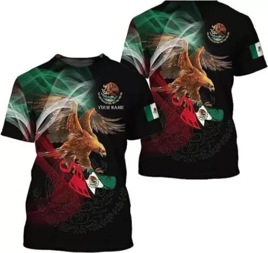 Discover Camisas de Mexico Customized 3D T-SHIRT