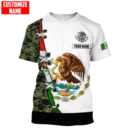 Discover Personalized Mexican Shirts for Men, Custom Mexico 3D T-SHIRT - MX535