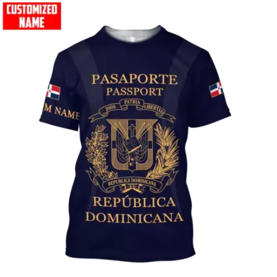 Discover Personalized Dominican Republic Flag 3D T-SHIRT DO828