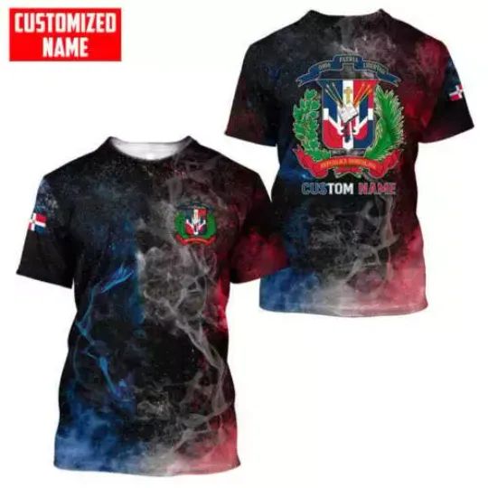 Discover Personalized Dominican Republic Flag 3D T-SHIRT DO372