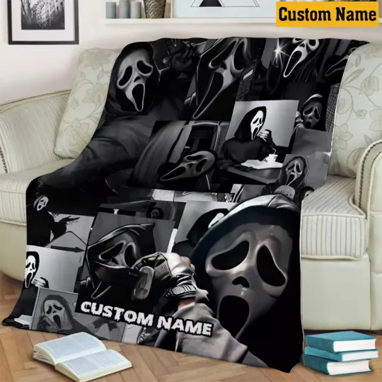 Discover Personalized Love Ghostface Horror Scream No You Hang Up Sofa BLANKET