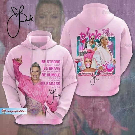 Discover Pink Singer Trust Fall Hoodie
