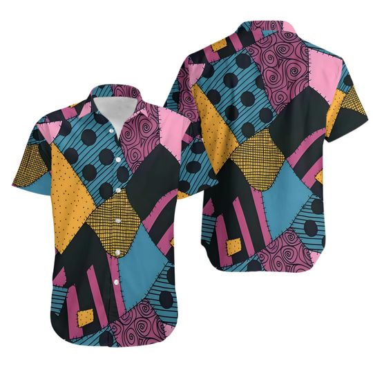 Discover Halloween Sally Patches Hawaiian Shirt, Costume Cosplay Cartoon Hawaiian
