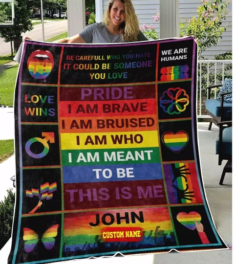 Discover Customized LGBT Love Has No Gender Fleece Blanket
