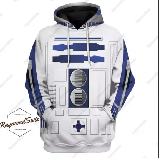 Discover Halloween R2-D2 Robot Unisex 3D Hoodie
