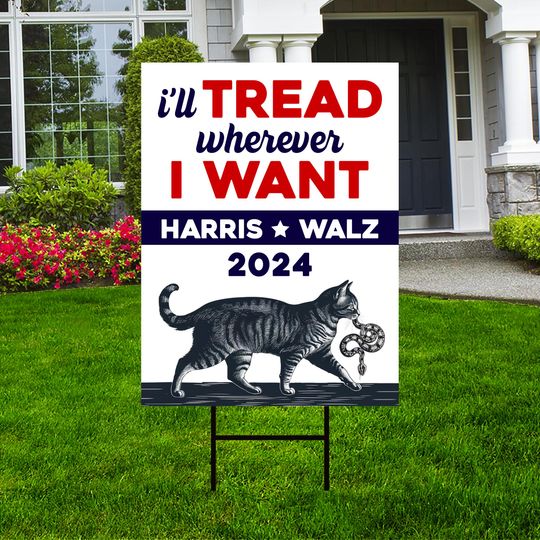 Discover Kamala Harris Walz 2024 Yard Sign - Coroplast Harris For President 2024 Lawn Sign