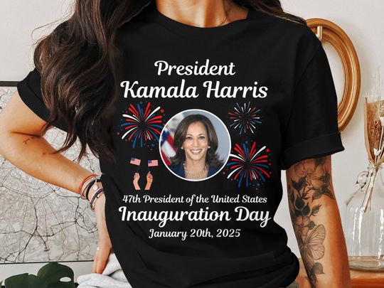 Discover Kamala Harris Inauguration Day 2025 T-Shirt, 47th US President Inauguration Shirt