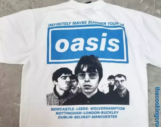 Discover Vintage Oasis Shirt L Definitely Maybe Summer Tour
