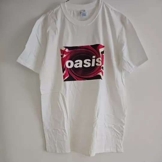 Discover Officially licensed Oasis Union Jack Mens Blue T Shirt