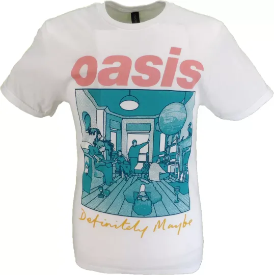 Discover Mens  Licensed Oasis White Definitely Maybe T Shirt