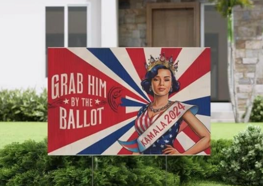 Discover Grab Him By The Ballot Yard Sign