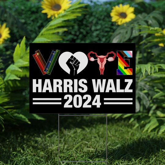 Discover Harris Walz Truth Hope Decency Yard Sign, Kamala Harris Tim Walz Yard Sign