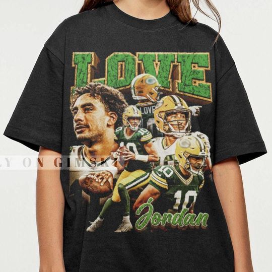 Discover Jordan Love Shirt Vintage Bootleg Graphic Tee love T-Shirt