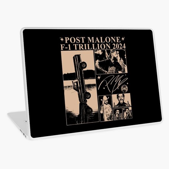 Discover Vintage Post Malone The F-1 Trillion Laptop Skin, Gifts for Fan