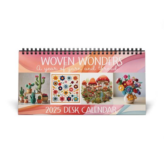 Discover Woven Wonders Desk Calendar 2025