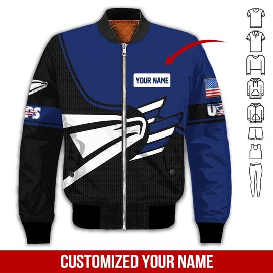 Discover Personalized Name Postal Worker Bomber Jacket HH273