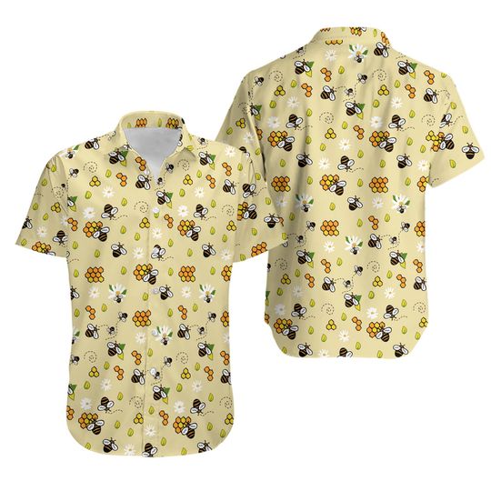 Discover Bee Button Shirt and Swim Shorts Set