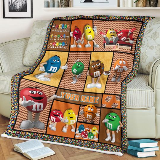 Discover Personalized M and M Candy Blanket