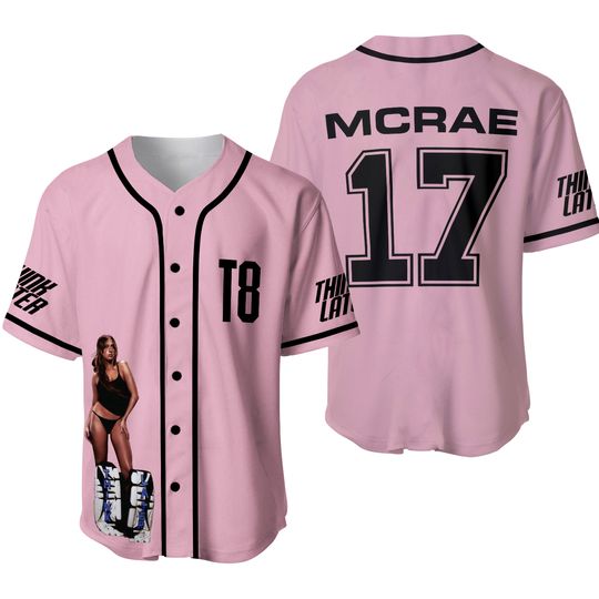 Discover Tate McRae 17 Think Later Tour 2024 Baseball Jersey