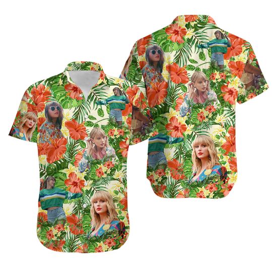 Discover Taylor Hawaiian Shirt, Custom Hawaiian Shirt,  Eras Music Tour Hawaiians Shirt, Gift For Fan