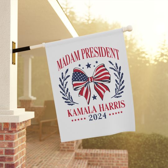 Discover Coquette Kamala Harris House Flag for Election 2024, President Harris 2024 House Flag