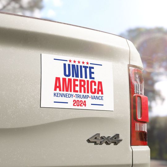 Discover Unite America 2024 Car Magnet, Trump Vance Magnet, Trump For President