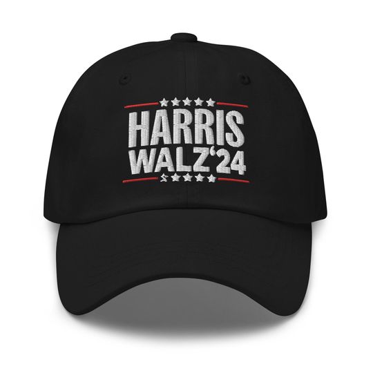 Discover Harris Walz 2024 Embroidered Dad Cap