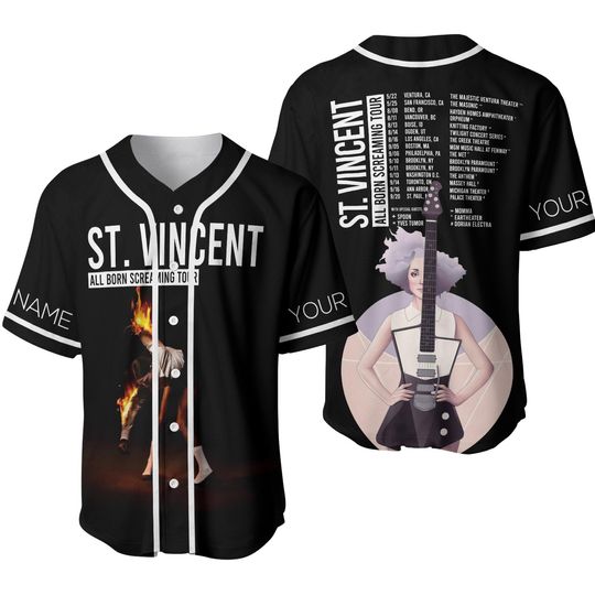Discover Personalized St. Vincent All Born Screaming Tour Baseball Jersey