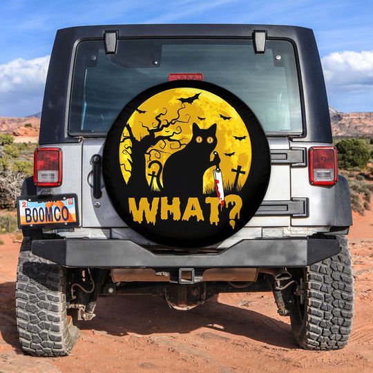 Discover Cat What Black Cat Halloween Spare Tire Cover