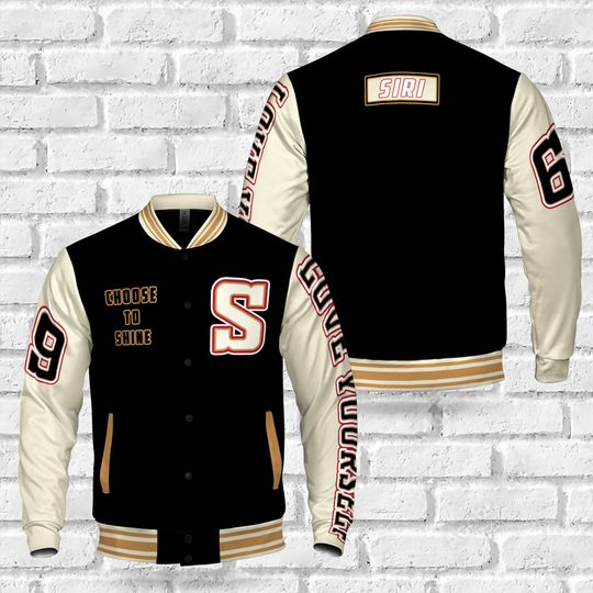 Discover Customize Baseball Jacket, Personalize Text, Number and Color, All Season Varsity Jacket
