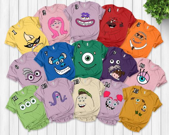 Discover Monsters Incs Halloween Costume Shirt, Monsters Incs Family Group Shirt