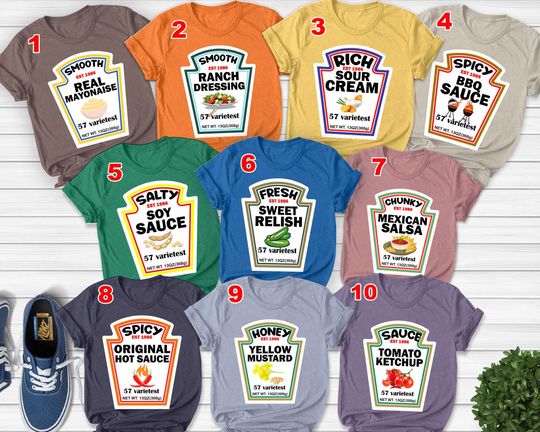 Discover Group Family Condiments Halloween T-Shirt