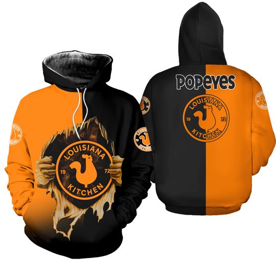 Discover Popeyes Hoodie, Fast Food 3D Printed Hoodie