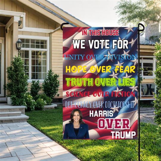 Discover Harris Walz 2024 Garden and House Flag, Kamala Harris for President Democrat